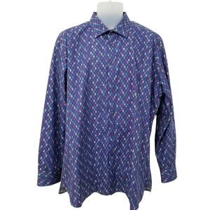 Ted Baker London Endurance Diamond Casual Button Down Shirts Long Sleeves